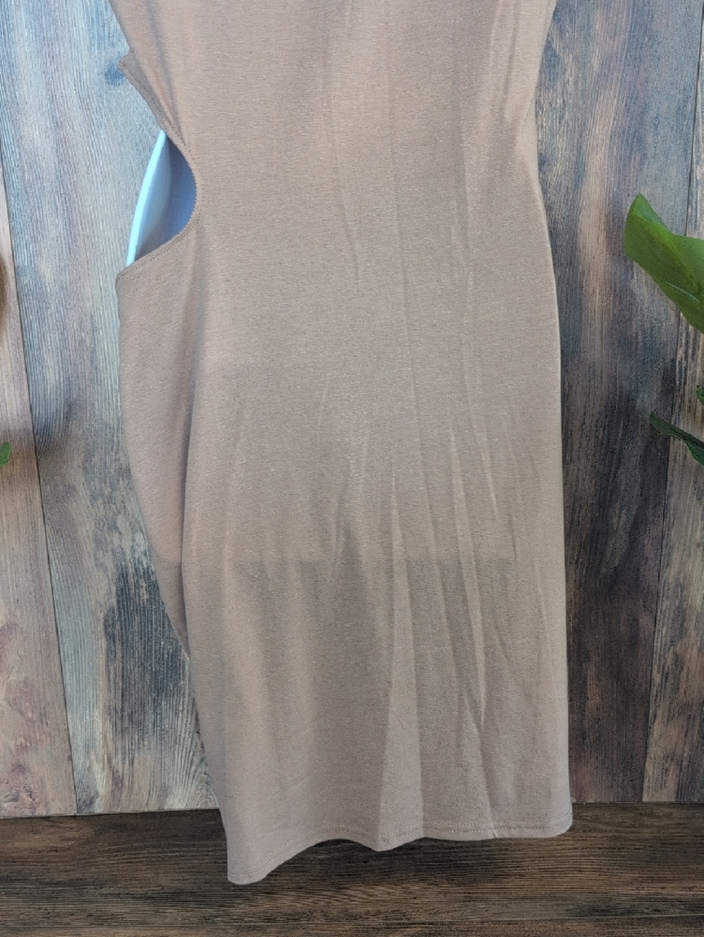 SHEIN Asymmetrical Knot-Cut Side Cutout Midi Dress XL           F239 - Picture 5 of 7